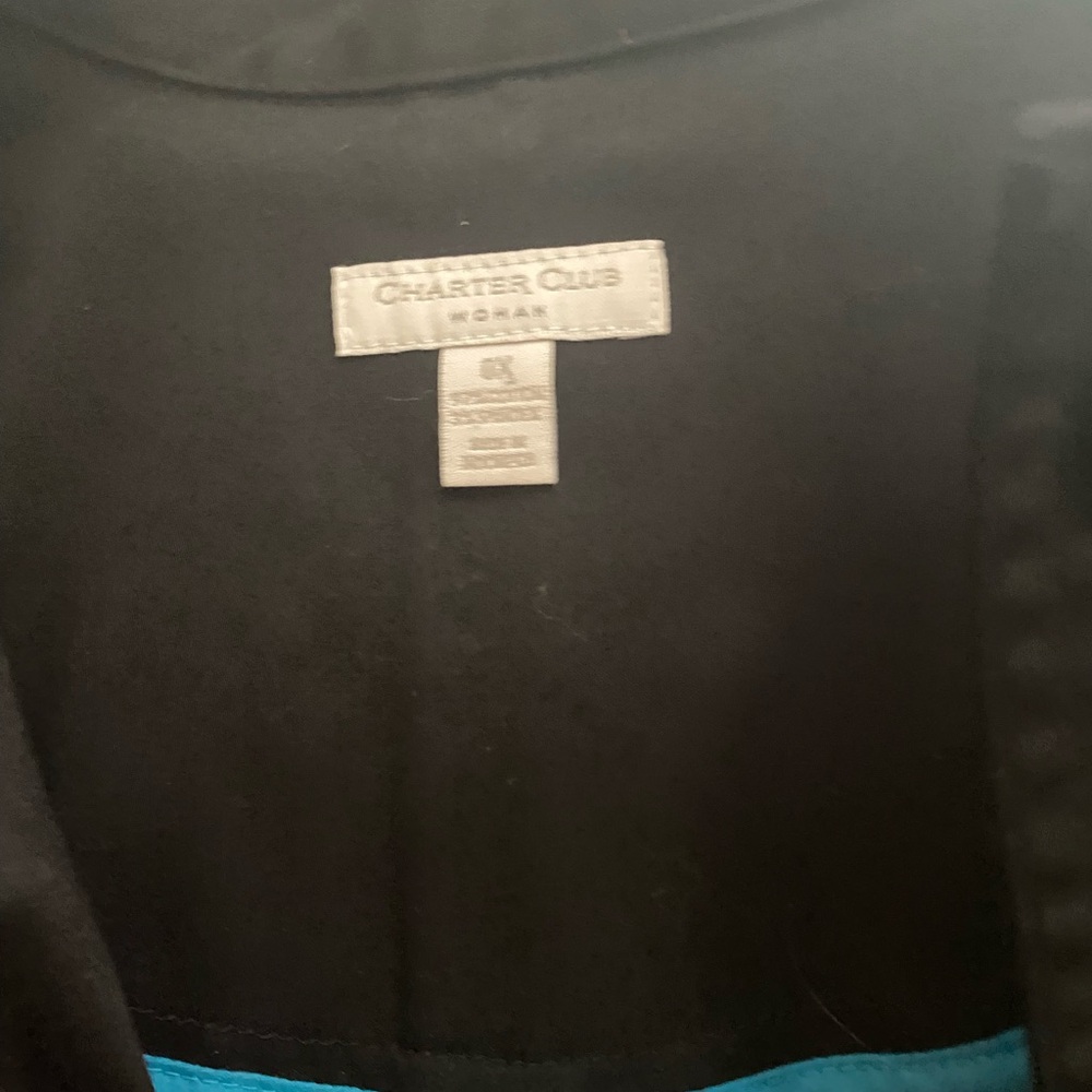 Charter Club Black Jacket with Gold Accents - Picture 8 of 11